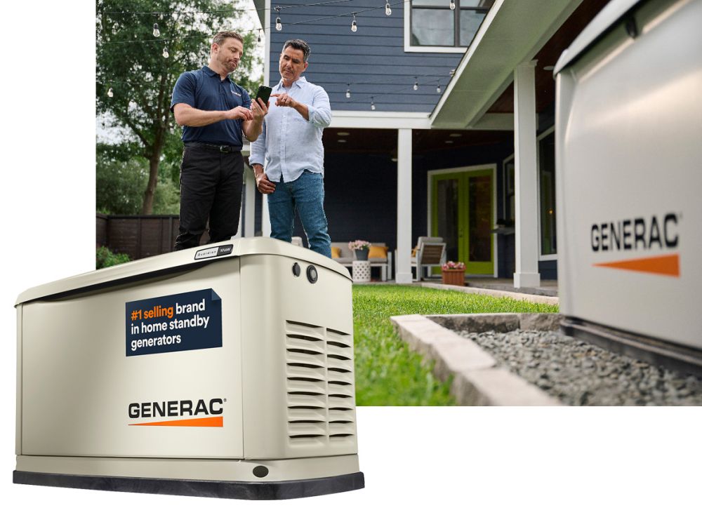 customer with Generator Installer